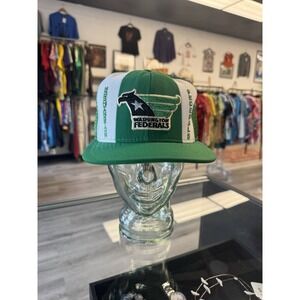 Vintage 1980s Lucky Stripes Washington Federals Mesh Back Snapback Hat Size L